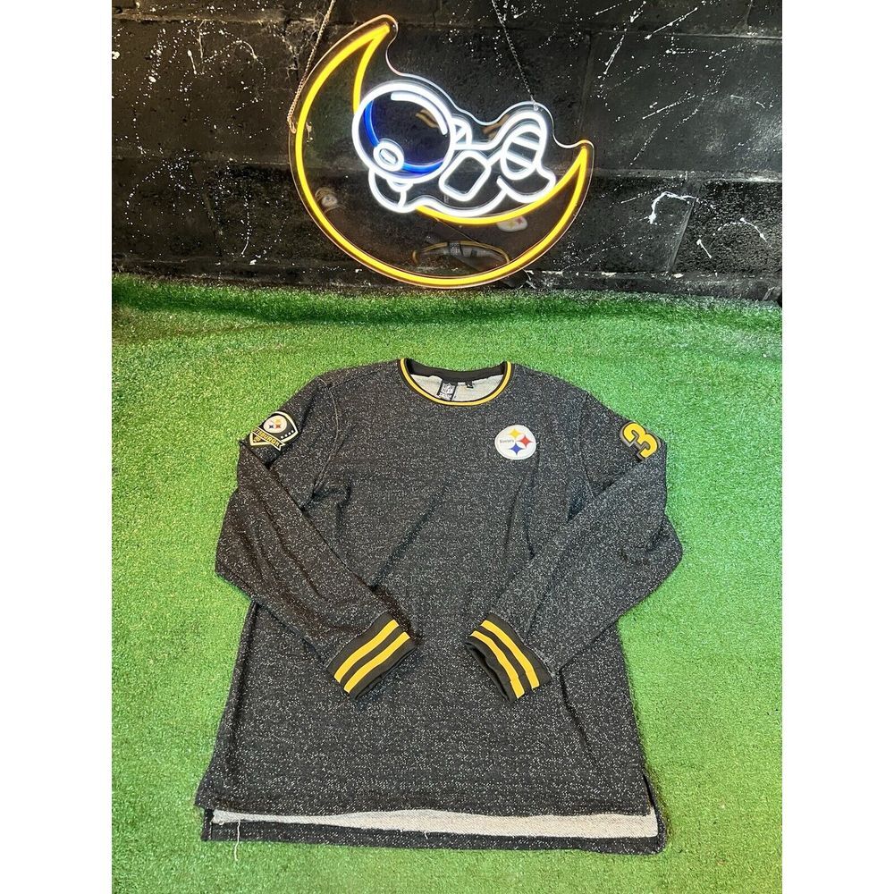 Pittsburgh Steelers Ultra Game Men's Long Sleeve Varsity Sweatshirt Size LG